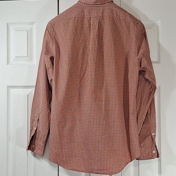 Vintage Polo Ralph Lauren Men's Blue and Orange Button Down Shirt - Size L - Picture 3 of 10